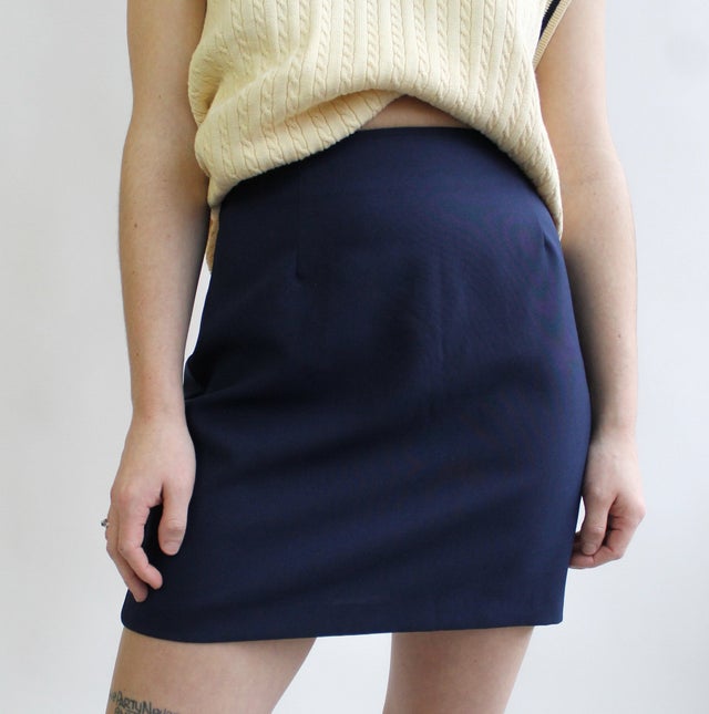 Navy pencil clearance skirt 90s